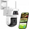 EXTERNÁ WIFI KAMERA OTOČNÁ DUAL DVOJITÁ 2X 3Mpx BEANSVIEW D320 PTZ