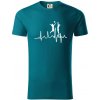 EKG volejbalistky - Tričko z organickej bavlny - 2XL ( Petrolejová )
