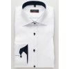 Pánska košeľa ETERNA Modern Fit Royal Oxford biela s modrým kontrastom Non Iron, Veľkosť 45
