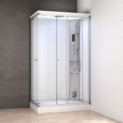 M-SPA - Biely sprchový box s hydromasážou a parnou saunou 120 x 80 x 217 cm  od 2 809 € - Heureka.sk