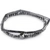 Pružné náramky z hematitu sada 2 ks - 1 sada šedá hematit