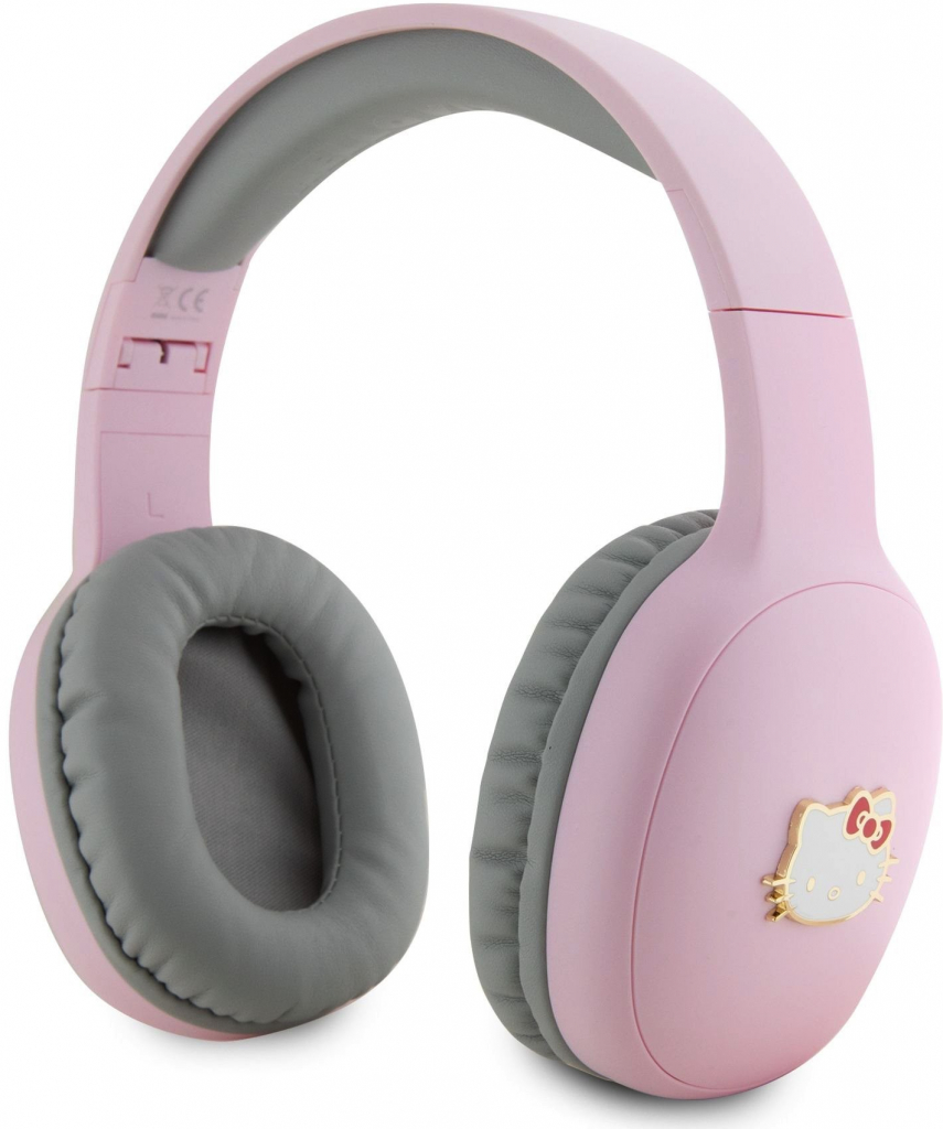 Hello Kitty Bicolor Kitty Metal Head Logo Stereo Headphones