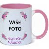 HRNČEK S FOTKOU FAREBNÝ RÁMIK NAJLEPŠIA MAMIČKA 350 ML FOTOpošta Farba: RUŽOVÝ