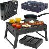 Verk Cestovní gril přenosný skládací kufr na dřevěné uhlí kempování bbq