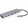 Gembird A-CM-COMBO3-03 sivá / USB-C rozbočovač / 3x USB 3.0 / 2x HDMI (4K) / 1x USB-C (A-CM-COMBO3-03)