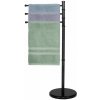 Kovový držiak na uteráky Springos s otočnými ramenami 86x26x32cm - čierna Springos