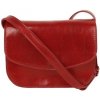 TALIANSKE Dámska kožená kabelka malá crossbody Talianska červená Vera pelle Viera