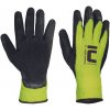 Zimné pracovné rukavice Cerva Palawan winter zateplené latex HV žlté veľ. 10