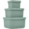 KikkaBoo Súprava boxov na desiatu 3 ks Platinum Silicone Sage