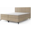 Čalúnená boxspring posteľ Modena - béžová Rozmer: 160x200