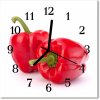 Nástenné sklenené hodiny Paprika 30x30 cm