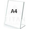 Plexi L - stojan A4 - na výšku