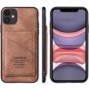 Taokkim ochranný kryt z PU kože s kapsou v retro štýle pre iPhone 11 Pro Max - hnedý - možnosť vrátiť tovar ZADARMO do 30tich dní