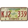Americká ŠPZ Mississippi Kemper Hospitality KJ2-339