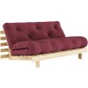 sofa ROOT by Karupdesign - 160*200 cm raw (prírodné) + futon bordeaux 710