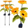 2x ZÁHRADNÁ VONKAJŠIA LAMPA SOLÁRNA LED zapichovacia kvet SLNEČNICE