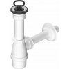 Bruckner Umývadlový sifón, nerez výpusť, zátka s uchom, odpad 40 mm, biela 151.112.0