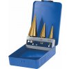Vrtáky stupňovité TiN, sada 3ks, Ø4-12/1mm, Ø4-20/2mm, Ø4-32/2mm, EXTOL CRAFT
