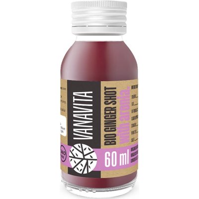 VanaVita Ginger Shot with Aronia BIO podpora správneho fungovania organizmu 60 ml