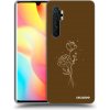 Picasee silikónový prehľadný obal pre Xiaomi Mi Note 10 Lite - Brown flowers