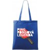 Ping Pongová legenda - Taška bavlnená - 42 x 38 cm ( Kráľovská modrá )