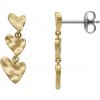Skagen Pozlátené dlhé náušnice Anja Hearts SKJ5011710