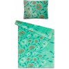 obliečky z mikrovlákna mikroflanel - LINDA mentol Potlač 140x200,70x90