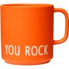 Hrnček s uškom Favourite You Rock oranžový