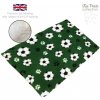 DRYBED Premium Vet Bed Futbalové lopty s labkami tmavozelený 100 x 75 cm