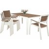 Zahradní nábytek Keter Harmony set stůl + 4 židle bílý / cappuccino