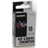 páska CASIO XR-18SR1 Black On Silver Tape EZ Label Printer (18mm)