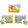 Bigjigs Toys Puzzle 3 v 1 safari zvieratká