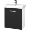 Dreja Kúpeľňová skriňa DOOR SZD 55 - N01 Biela lesk / Úchytka T01 / N03 Graphite / Levé