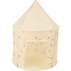 Selonis Detské stany na hranie 100X130cm/100X130cm v pavilónovej forme pre deti Jednoducho postaviteľný prenosný domček na hranie v interiéri aj exteriéri, svetlo béžová