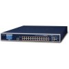 Planét GS-6320-24UP2T2XV L3 switch, 24x1Gb, 2x10Gb, 2x10Gb SFP+, 24x PoE 802.3bt 600W, 2x power-in, dotyk LCD