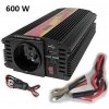 Menič napätia Carspa CAR600U-122 12V/230V+USB 600W, modifikovaná sínus