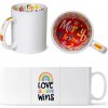 Motto Hrnček - Nápis - Love Always Wins - Veselé Vianoce - Standard - Darčeky Sublistar - 330ml