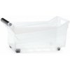PROSPERPLAST Box s kolieskami 480 x 177 x 256 transparentný
