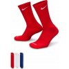 Vysoké bavlnené ponožky Nike EVERYDAY PLUS CUSHIONED CREW (3 PAIRS) červené SX6888-996 - XL