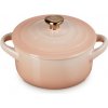 Le Creuset Le Creuset- Mini hrniec so zlatou úchytkou v tvare srdca 250 ml, peche- Heart Collection
