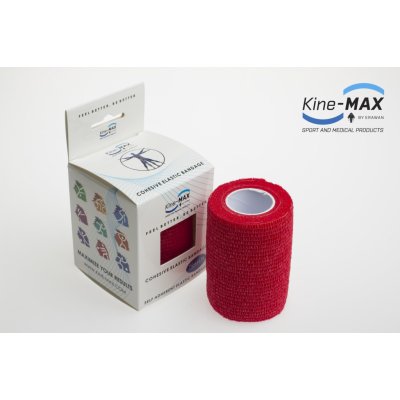 Kine-MAX Cohesive Elastic Bandage elastické samofixačné ovínadlo modrá 7,5 cm x 4,5 m