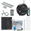 Expert sada solárného ohradníka - Kompletná bezpečnostná schránka + 3 J chytrý RF zdroj, 40 W panel, 3 mm lanko