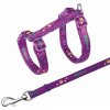 Trixie Postroj s vodítkom na mačku pošitý stužkou 22-36cm/10mm 1,2m