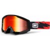 okuliare STRATA SLASH, 100% (červené chrom plexi s prípravou pre odhadzovačky)