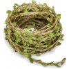 Konopné lano so zelenými lístkami 5m