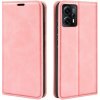Peňaženkové kožené puzdro Retro-skin na Motorola Moto G13 / G23 / G53 5G - Ružová