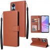 Peňaženkové kožené puzdro Card Slots na Oppo A58 5G - Hnedá