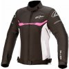 Dámska bunda na moto Alpinestars Stella T-SPS waterproof black/white/fuchsia vel. M