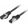 Lanberg Patchcord kat.8.1 S/FTP LSZH CU 3m černý, schválený Fluke
