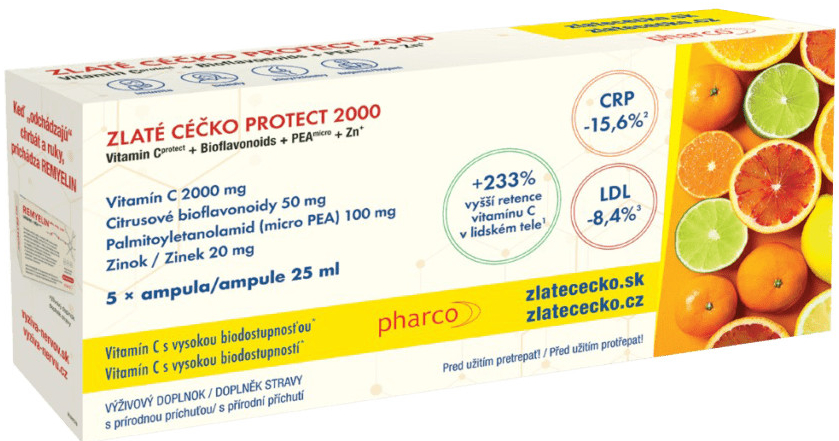 ZLATÉ CÉČKO PROTECT 2000 ampuly s príchuťou 125 ml